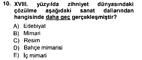 EDB401U XVIII. Yüzyıl Türk Edebiyatı çıkmış sınav sorusu 1