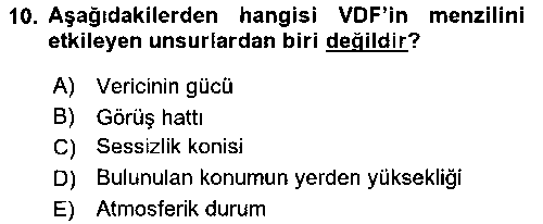 SHU201U Haberleşme ve Seyrüsefer Sistemleri çıkmış sınav sorusu 2