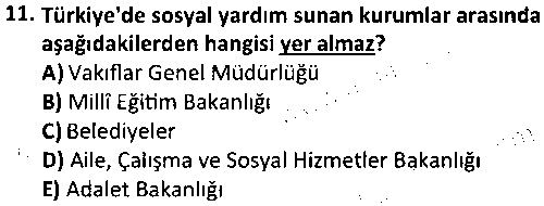 SOH2010 Sosyal Güvenlik Sistemi çıkmış sınav sorusu 3
