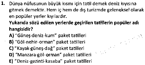 TOI1004 Turizm Coğrafyası çıkmış sınav sorusu 1