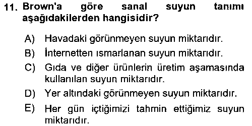 ADY111U Temel Afet Bilgisi çıkmış sınav sorusu 3