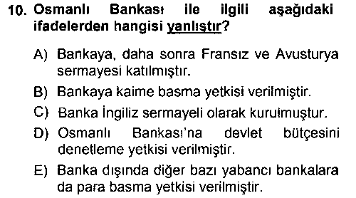 BSI101U Bankacılık Ve Sigortacılığa Giriş çıkmış sınav sorusu 2