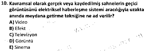 FOT1010 Hareketli Görüntü Tarihi çıkmış sınav sorusu 2