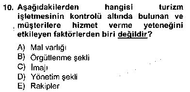 PZL218U Turizm Pazarlaması çıkmış sınav sorusu 2