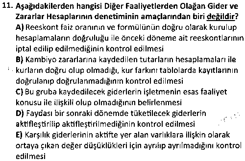 MVU2008 Muhasebe Denetimi çıkmış sınav sorusu 3