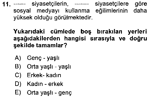 SMY202U Sosyal Medya ve Siyasal İletişim çıkmış sınav sorusu 3