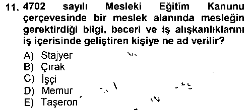 CEK205U Çalışma İlişkileri çıkmış sınav sorusu 3