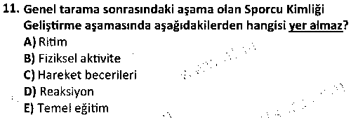 SPB3006 Sporda Yetenek Seçimi çıkmış sınav sorusu 3