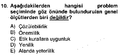 ARY402U Bilimsel Araştırma Yöntemleri çıkmış sınav sorusu 2