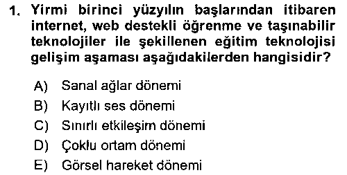 BIL109U Dijital Dönüşüm çıkmış sınav sorusu 1