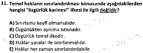 OGK1009 Demokrasi ve İnsan Hakları çıkmış sınav sorusu 3