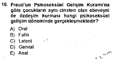 OKO203U Erken Çocukluk Döneminde Gelişim 1 çıkmış sınav sorusu 2