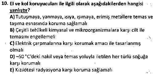 İSGLT4009 İş Kazaları ve İSG'de Temel Önlemler çıkmış sınav sorusu 2