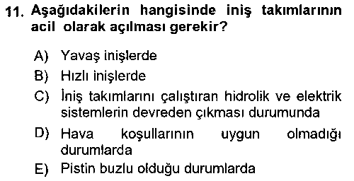 HIS201U Uçak Bilgisi Ve Uçuş İlkeleri çıkmış sınav sorusu 1