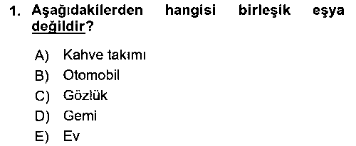 HUK106U Medeni Hukuk 2 çıkmış sınav sorusu 1