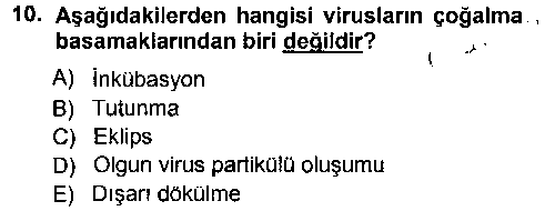 LBV211U Viroloji çıkmış sınav sorusu 2