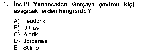 TAR108U Bizans Tarihi çıkmış sınav sorusu 1