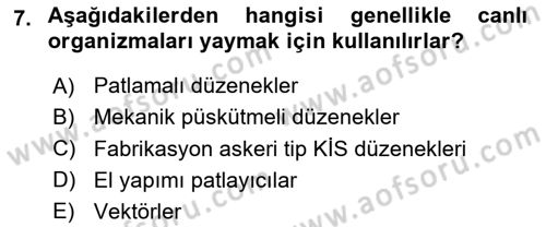 Kbrn Savunma Ve Güvenlik Dersi 2024 - 2025 Yılı (Final) Dönem Sonu Sınav Soruları 7. Soru