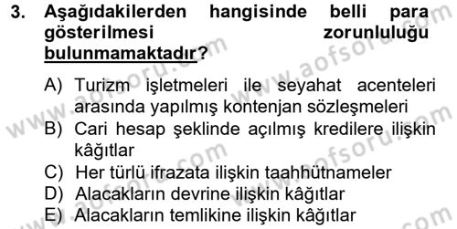 Damga Vergisi Ve Harçlar Bilgisi Dersi 2012 - 2013 Yılı (Vize) Ara Sınav Soruları 3. Soru