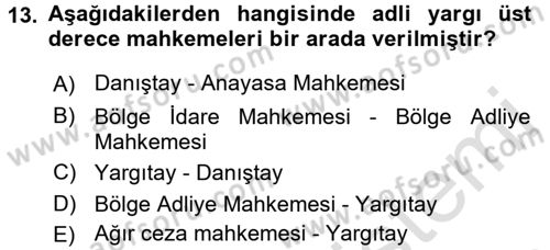 Kalem Mevzuatı Dersi 2016 - 2017 Yılı (Final) Dönem Sonu Sınav Soruları 13. Soru
