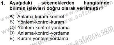 Bilimsel Araştırma Yöntemleri Dersi 2013 - 2014 Yılı Tek Ders Sınav Soruları 1. Soru