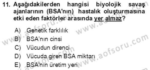 Kbrn Savunma Ve Güvenlik Dersi 2023 - 2024 Yılı (Vize) Ara Sınav Soruları 11. Soru
