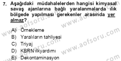 Kbrn Savunma Ve Güvenlik Dersi 2019 - 2020 Yılı (Final) Dönem Sonu Sınav Soruları 7. Soru