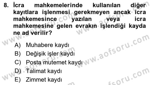 Temel Kalem Mevzuatı Bilgisi Dersi 2023 - 2024 Yılı (Final) Dönem Sonu Sınav Soruları 8. Soru