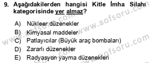 Kbrn Savunma Ve Güvenlik Dersi 2018 - 2019 Yılı 3 Ders Sınav Soruları 9. Soru