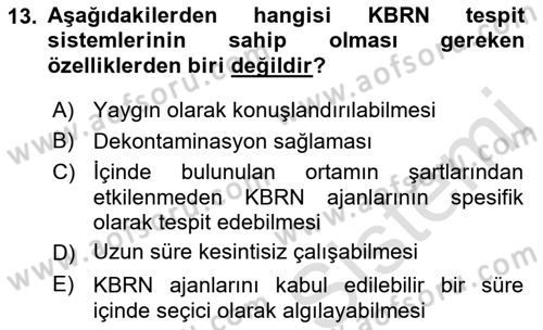 Kbrn Savunma Ve Güvenlik Dersi 2022 - 2023 Yılı Yaz Okulu Sınav Soruları 13. Soru