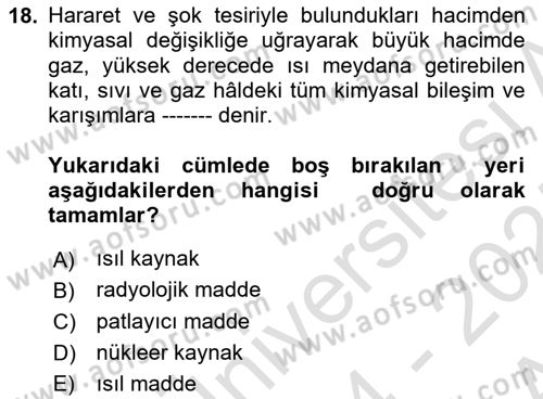 Kbrn Savunma Ve Güvenlik Dersi 2024 - 2025 Yılı (Vize) Ara Sınav Soruları 18. Soru
