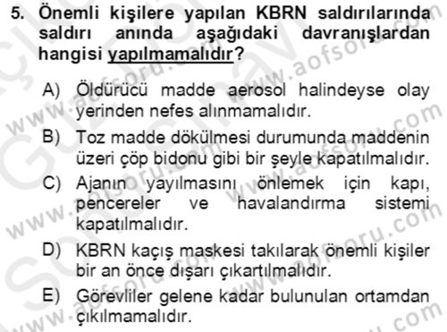 Kbrn Savunma Ve Güvenlik Dersi 2018 - 2019 Yılı (Final) Dönem Sonu Sınav Soruları 5. Soru