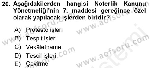 Hukuk Dili Ve Adli Yazışmalar Dersi 2017 - 2018 Yılı (Final) Dönem Sonu Sınav Soruları 20. Soru