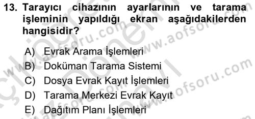 Ulusal Yargı Ağı Projesi 1 Dersi 2019 - 2020 Yılı (Final) Dönem Sonu Sınav Soruları 13. Soru