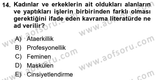 Yemek Sosyolojisi Dersi 2022 - 2023 Yılı Yaz Okulu Sınav Soruları 14. Soru