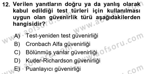 Sosyal Bilimlerde Araştırma Yöntemleri Dersi 2021 - 2022 Yılı (Final) Dönem Sonu Sınav Soruları 12. Soru