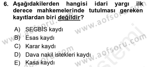 Kalem Mevzuatı Dersi 2017 - 2018 Yılı 3 Ders Sınav Soruları 6. Soru