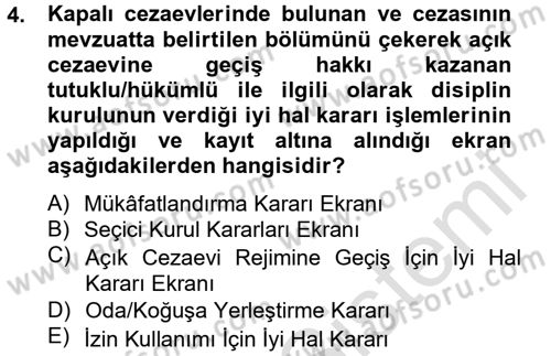 Ulusal Yargı Ağı Projesi 2 Dersi 2013 - 2014 Yılı Tek Ders Sınav Soruları 4. Soru
