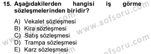 Hukuk Dili Ve Adli Yazışmalar Dersi 2012 - 2013 Yılı (Final) Dönem Sonu Sınav Soruları 15. Soru