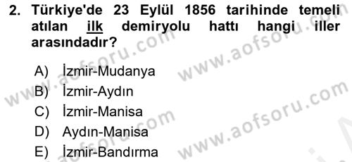 Acil Durum ve Afetlerde Ulaştırma Yönetimi ve Uygulamaları Dersi 2018 - 2019 Yılı (Vize) Ara Sınav Soruları 2. Soru