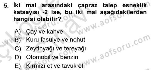Afet Ekonomisi Ve Sigortacılığı Dersi 2018 - 2019 Yılı 3 Ders Sınav Soruları 5. Soru