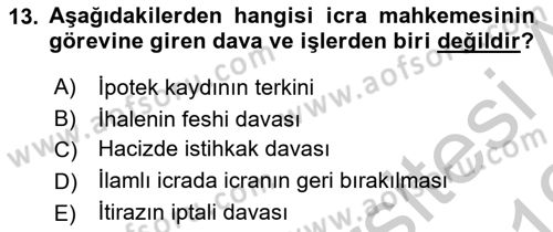 Kalem Mevzuatı Dersi 2018 - 2019 Yılı Yaz Okulu Sınav Soruları 13. Soru