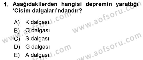 Arama Kurtarma Bilgisi ve Etik Değerler Dersi 2018 - 2019 Yılı 3 Ders Sınav Soruları 1. Soru