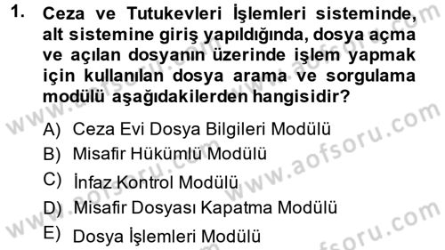 Ulusal Yargı Ağı Projesi 2 Dersi 2014 - 2015 Yılı Tek Ders Sınav Soruları 1. Soru
