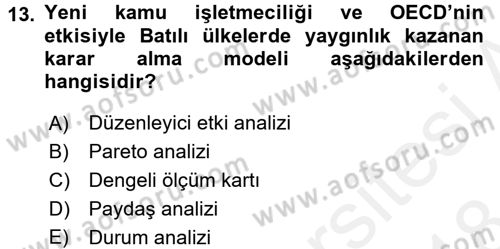 Afet Sosyolojisi Dersi 2017 - 2018 Yılı (Final) Dönem Sonu Sınav Soruları 13. Soru