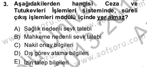 Ulusal Yargı Ağı Projesi 2 Dersi 2013 - 2014 Yılı (Vize) Ara Sınav Soruları 3. Soru