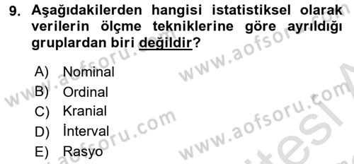 Kent, Planlama ve Afet Risk Yönetimi Dersi 2021 - 2022 Yılı (Vize) Ara Sınav Soruları 9. Soru