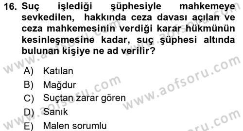 Kalem Mevzuatı Dersi 2016 - 2017 Yılı (Vize) Ara Sınav Soruları 16. Soru