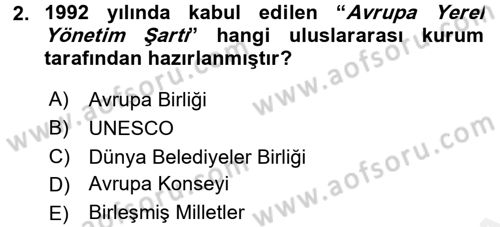 Arkeolojik Alan Yönetimi Dersi 2015 - 2016 Yılı (Vize) Ara Sınav Soruları 2. Soru