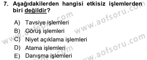 İdari Yargı Dersi 2017 - 2018 Yılı 3 Ders Sınav Soruları 7. Soru